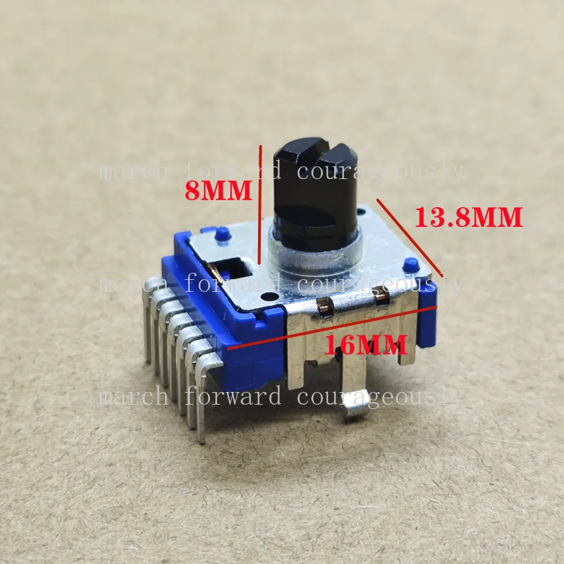 10pcs for  ALPS RK14 type single-row 7-pin volume potentiometer, handle height 8MM, RK14K1230DOP 503C