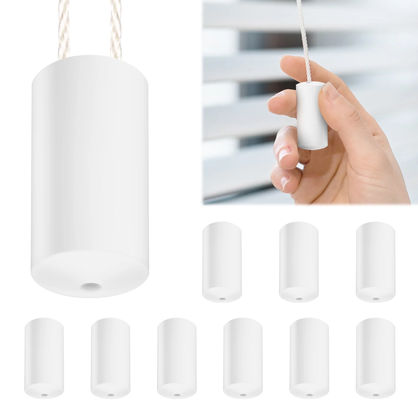 Image of 10/20 Stück abtrünnige Kabelkondensatoren, Anti-Strangulation-Design, Fensterblind-Zugschnur, Sicherheit, babysicher, für den Haushalt mit Jungen