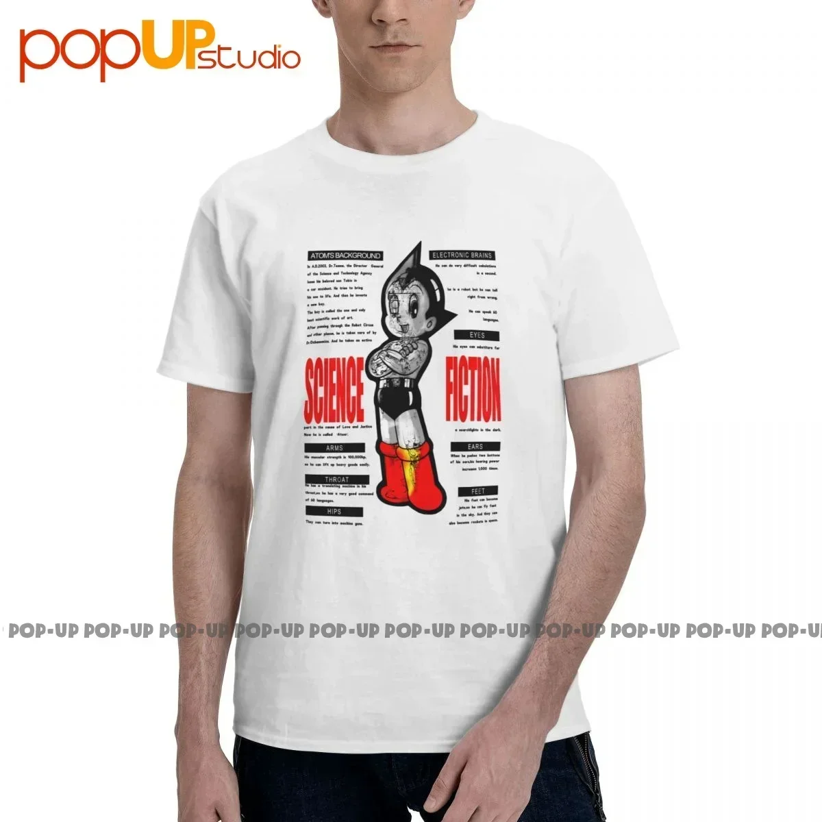 Top Evintage Astro Boy Mighty Atom 3D Hologram Tezuka Productions T-shirt Style chemise polyvalent