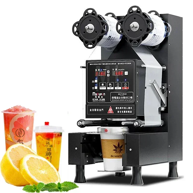 

Full Automatic Cup Sealing Machine Bubble Tea Machine Commercial Coffee Milk Tea Cup Sealer for 9/9.5/8.8 /8.9 PP/PE/Paper