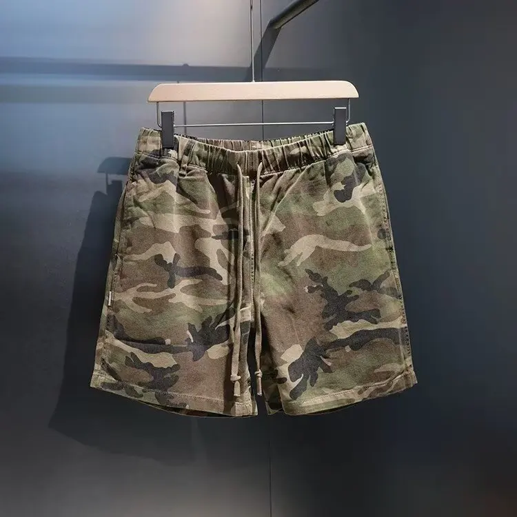 Casual Camouflage Shorts Men's Summer Work Loose Three-quarter Straight Tube Workwear Pants Fashionable Citywalk Cotton Shorts
