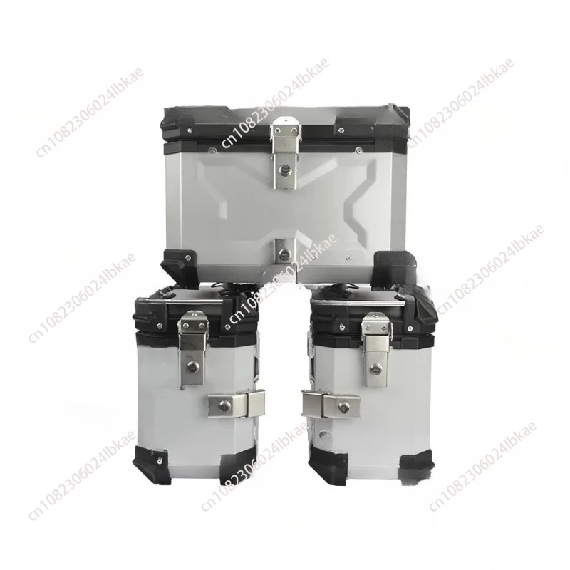 صندوق جانبي من سبائك الألومنيوم للدراجات النارية سعة 18 لترًا مقاوم للماء ومضاد للتصادمات أثناء السفر سريع الفك بثلاثة صناديق #3