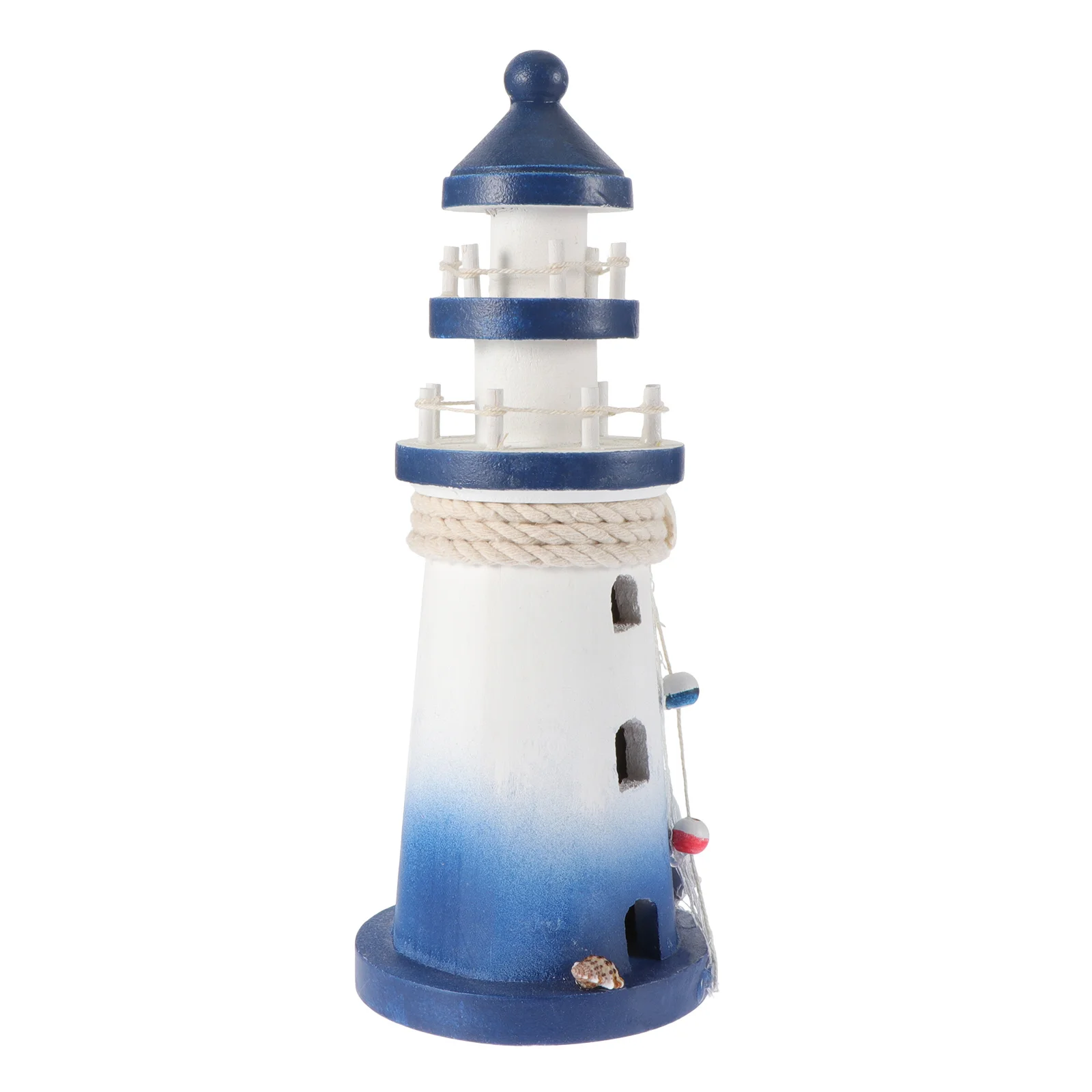

Mediterranean Style Wooden Lighthouse Decor Elegant Tabletop Ornament Perfect Gift for Any Occasion Lighthouse Ornament