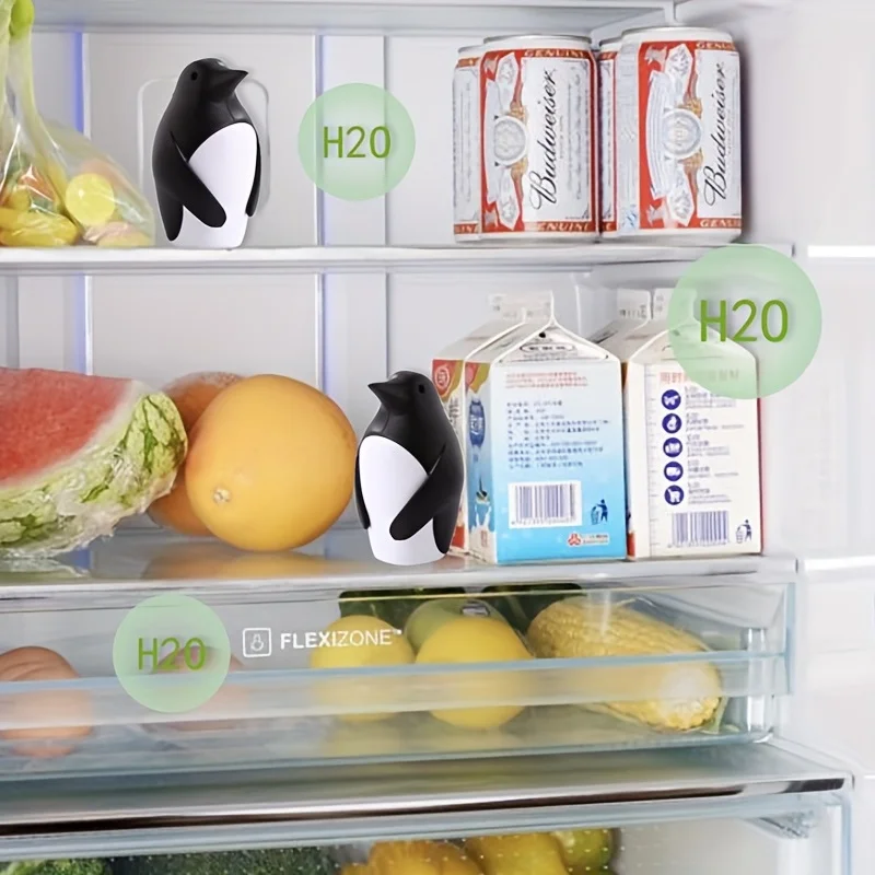 Scatola per deodorante per frigorifero a forma di pinguino da 1 pezzo - Elimina odori nel frigorifero e nel congelatore - Attrezzo da cucina divertente e pratico