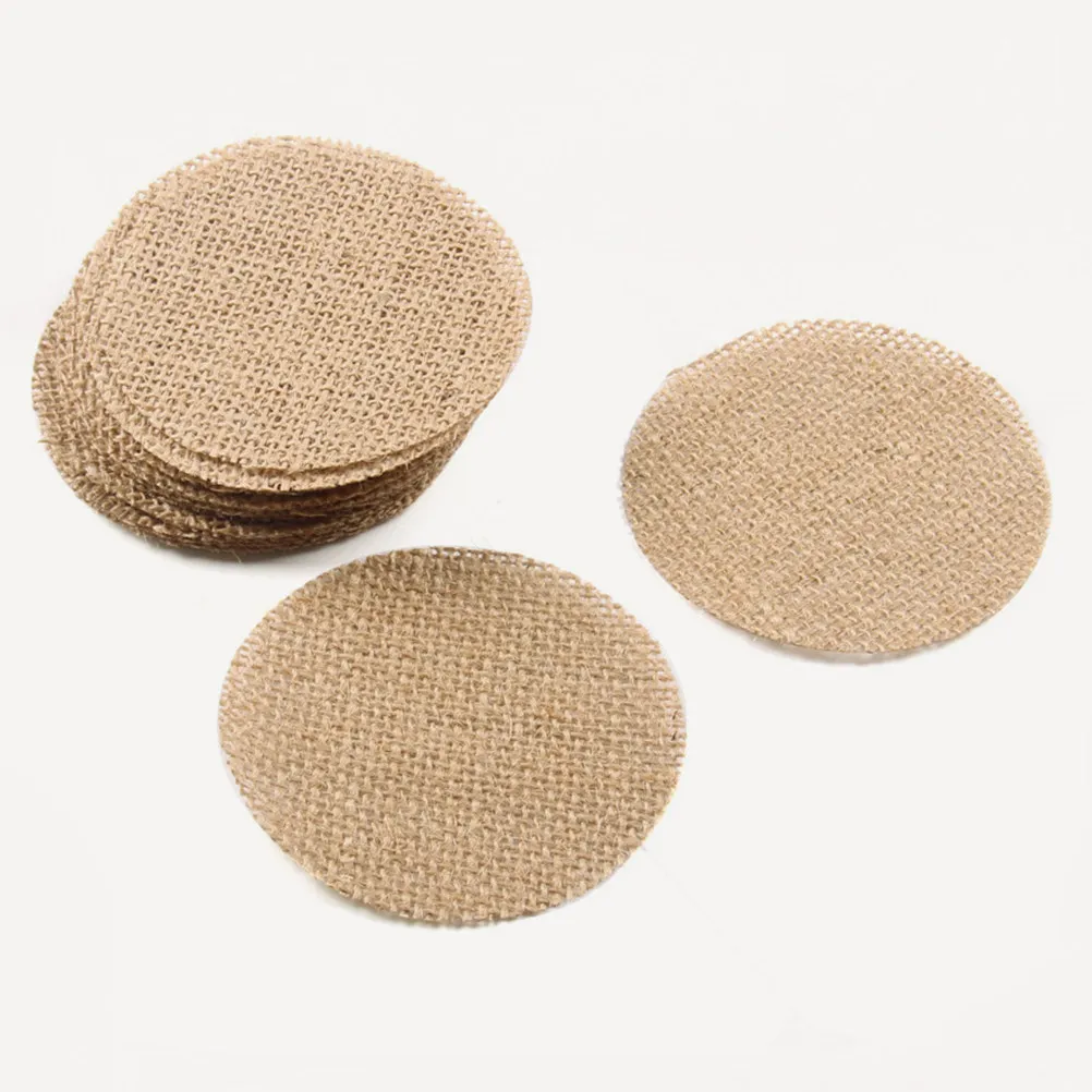 

20 шт. Рождественские подвесные украшения из мешковины в деревенском стиле, тканевые фигурки для елки, заготовки для поделок, декоративные элементы из мешковины для рукоделия