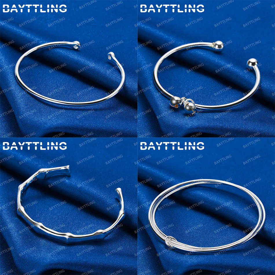

Fashion 925 Sterling Silver Delicate Round Bead Bracelet for Women Engagement Party Jewelry Gift Wedding