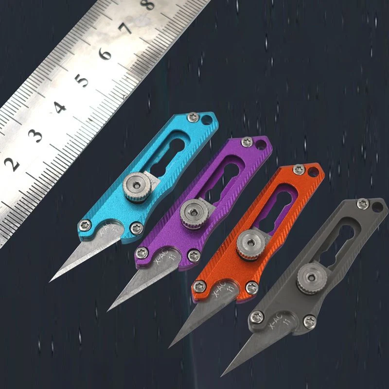 

Outdoor Portable EDC Multifunctional Aluminum Alloy Mini Art Paper Cutter, Bottle Opener, Keychain Tool