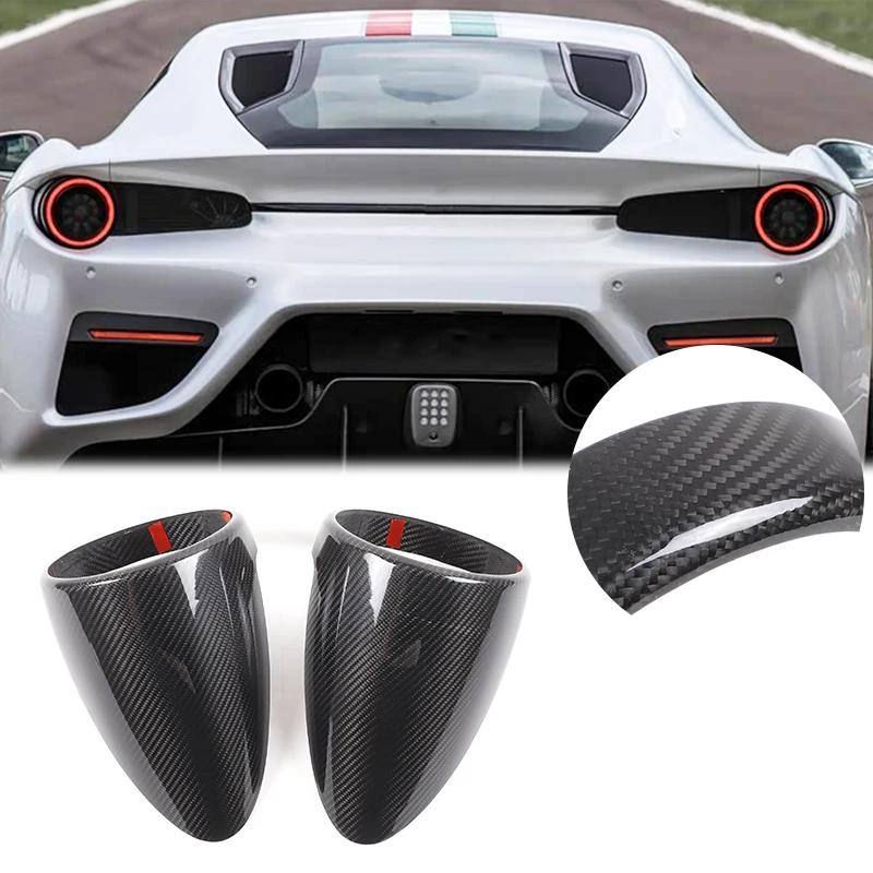 

For Ferrari 458 2011-2016 Real Carbon Fiber Car Taillight Cover Fog Light Frame Body Kits Trim Exterior Protect Accessories