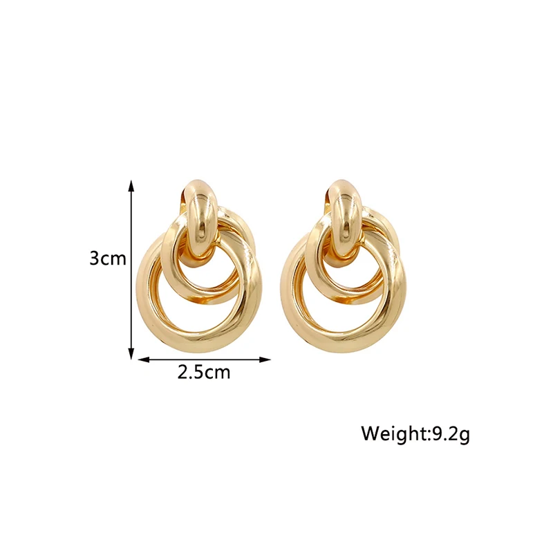 New Twist Stud Earrings Gold Color Metal Women Earrings Rotating Spiral Unusual Earrings for Ladies European Jewelry