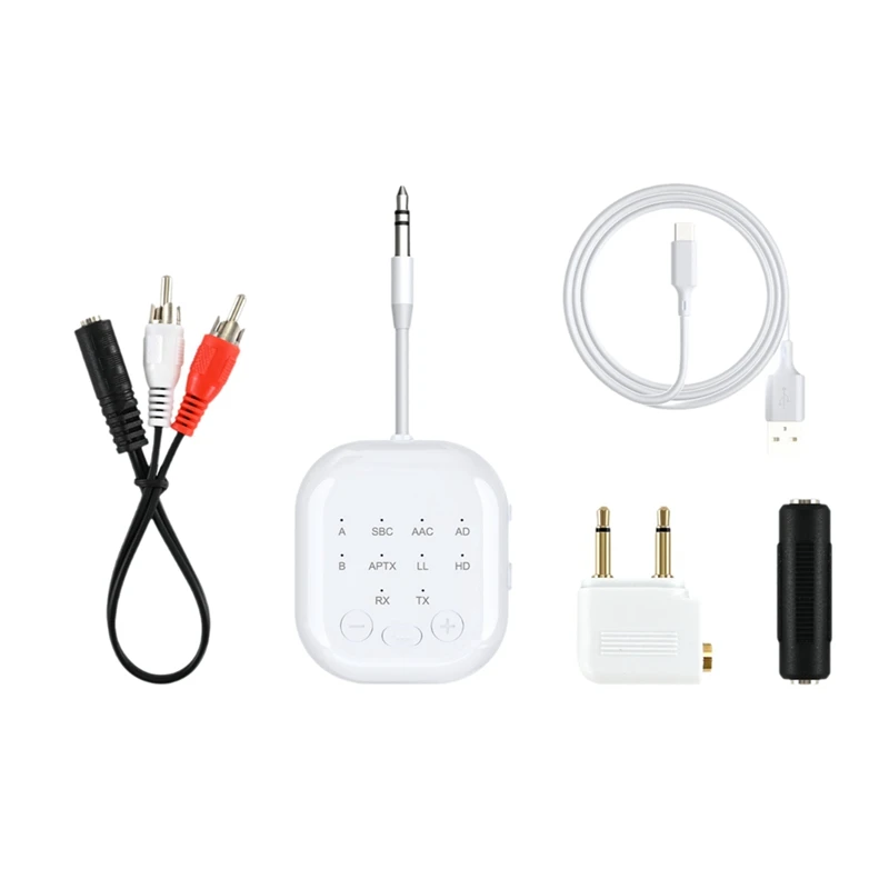 บลูทูธ 5.4 ตัวรับสัญญาณ 3.5 มม.AUX สเตอริโออะแดปเตอร์ไร้สาย 2-In-1 อะแดปเตอร์บลูทูธ