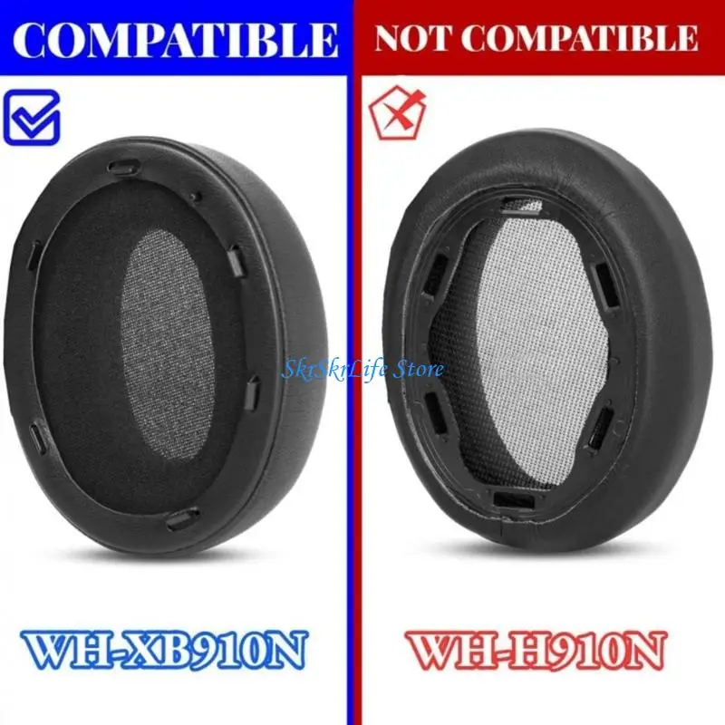 E65E Earpads almohadilla oídos Soft Spong Cushions Dadandas para auriculares WH-XB910N