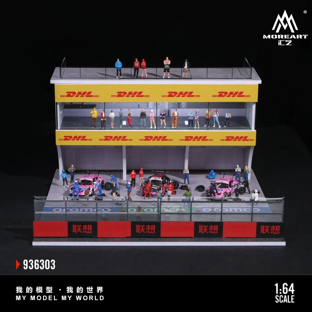 MoreArt&TimeMicro 1:64 Carrera Cup Asian Event Assembly Display Scene - In Stock