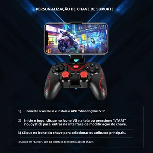 Gaminia وحدة تحكم بلوتوث لاسلكية للكمبيوتر الشخصي TV Box الهاتف المحمول عصا التحكم للكمبيوتر اللوحي والتلفزيون لوحة الألعاب وحدة تحكم لوحة التحكم 8 لوحة مبيعات رئيسية لجهاز استقبال Denon - No6