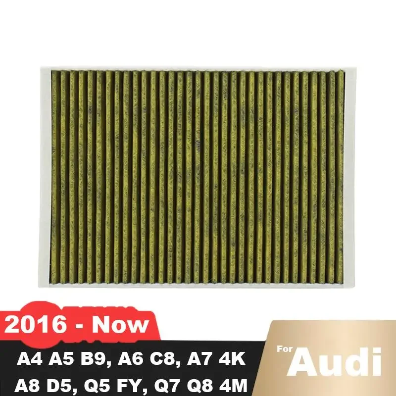 Cabin Filter for Audi A4 A5 B9 A6 C8 A7 4K A8 D5 Q5 FY Q7 Q8 4M 2016 2017 2018 2019 2020 2021 2022 8W0819439 4M0819439B