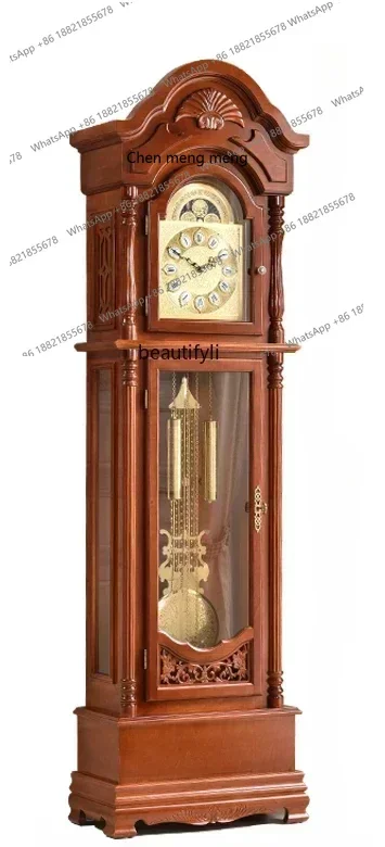 smt7486 new European living room table clock mechanical American standing clock Chinese retro pendulum clock classical ss 7486