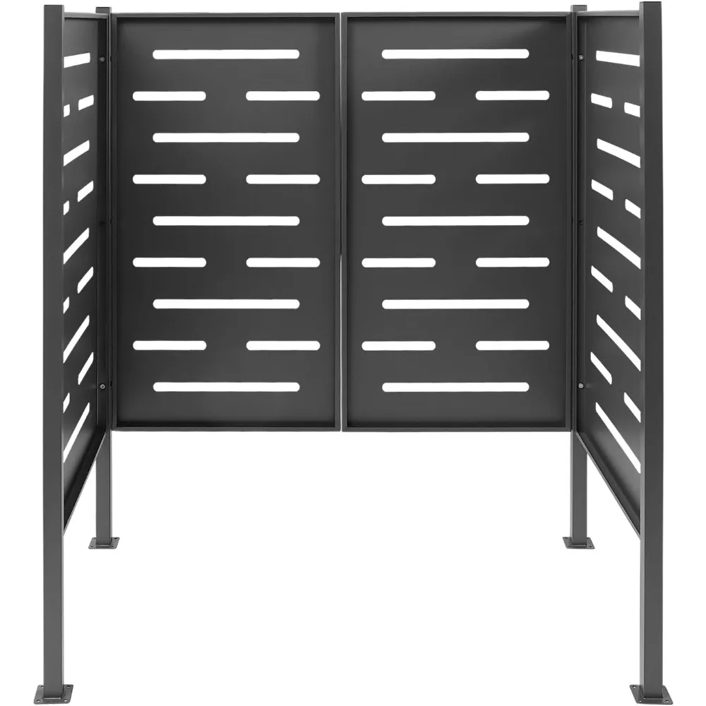 Panel de valla de aire acondicionado, cubiertas de valla de privacidad para exteriores, pantalla de privacidad de CA de Metal, vallas de cubo de basura, equipo de hierro para exteriores Enc