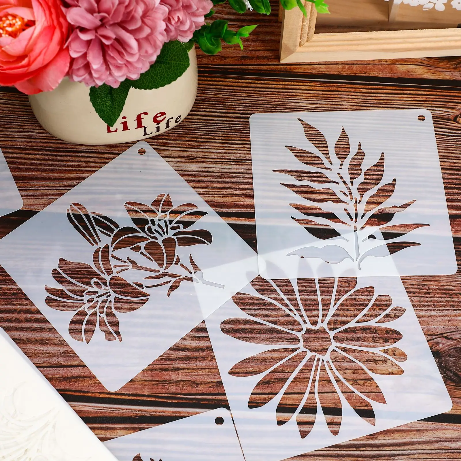 36pcs Painting Stencilsating Tools Mandala Stencils DIY Home Decoration Drawing Cut Template Wall Stencil Painting