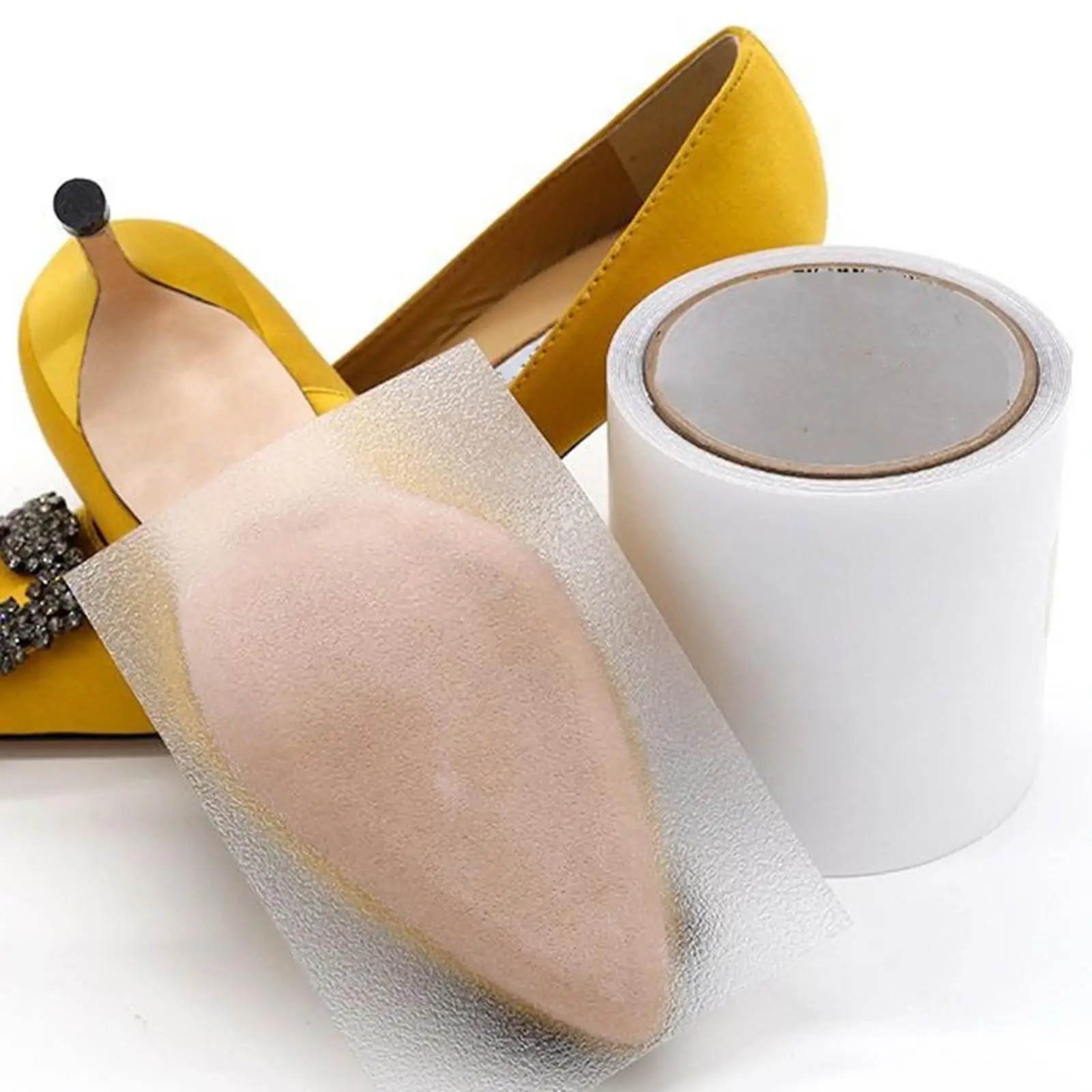 Waterproof Shoe Sole Protector PEVA Sole Repair Pad Strong Adhesive Shoe Shield for Women High Heel Protection