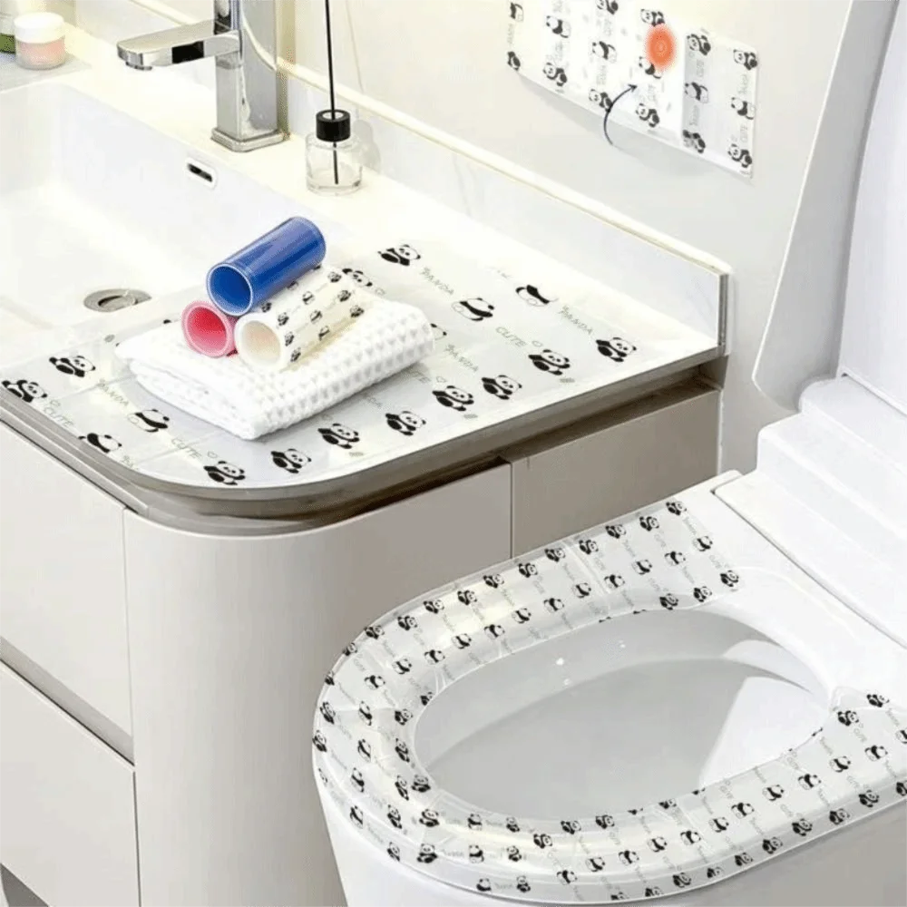 Clean Disposable Sanitary Barrier Film Thick Portable Protective Cover Single-Use Flexible Toilet Seat Cover Outdoor