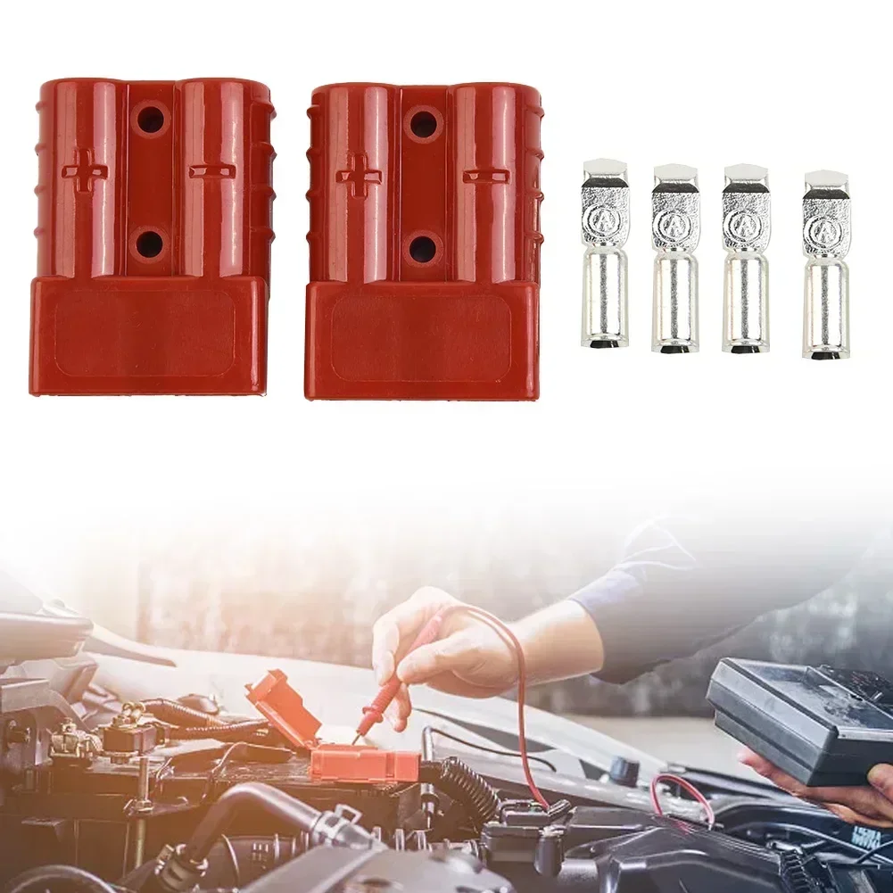 Tool Plug Auxiliary Batteries Jumpers 2x Battery Plugs 4x Plated Copper Terminals 50A 600V Battery Plugs Hot New