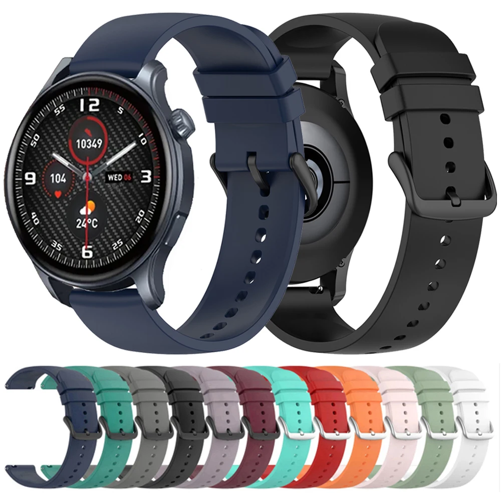 Sport Silicone Strap 22mm for Zeblaze Ares 3 Pro Correa Bracelet For Zeblaze Stratos 3 2 Ultra Vibe 7 Pro Btalk 3 Pro/Plus Bands