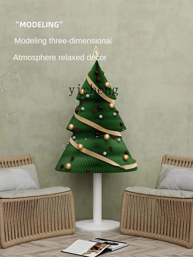 ZC Large Christmas Tree Living Room Floor Stand Decoration Shopping Window Decoration New Year Christmas Festival Ornament