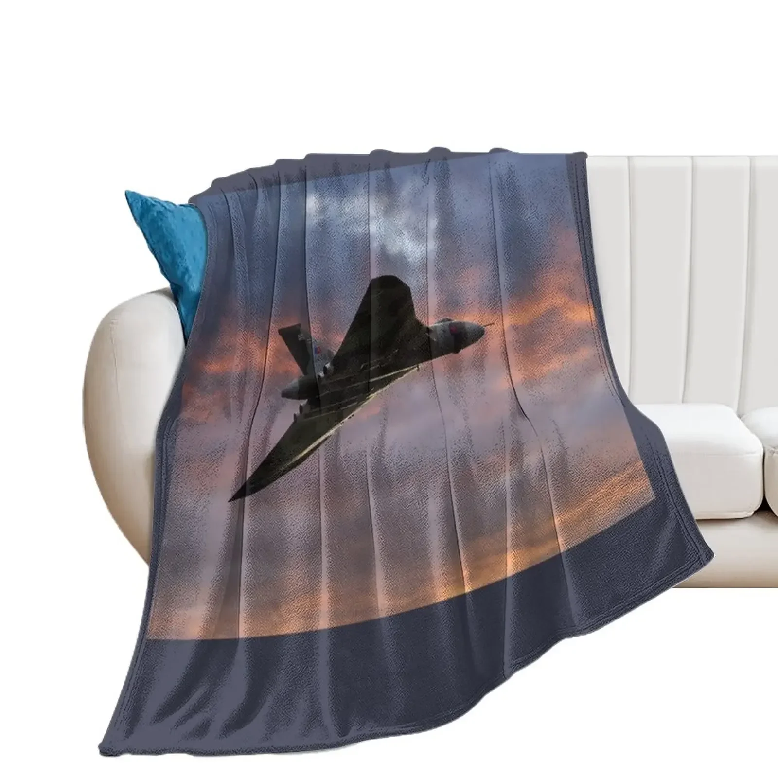 Avro Vulcan Bomber XH558 Throw Blanket Soft Softest Tourist Blankets