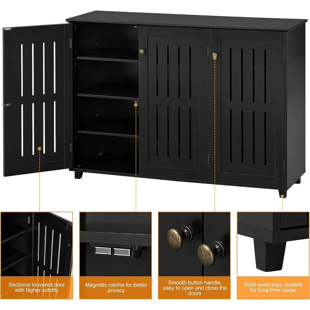 

Independent Shoe Rack with Adjustable Storage Rack, 4 Layers of Shoe Rack Shelves, Entrance Corridor, Bathroom Furniture