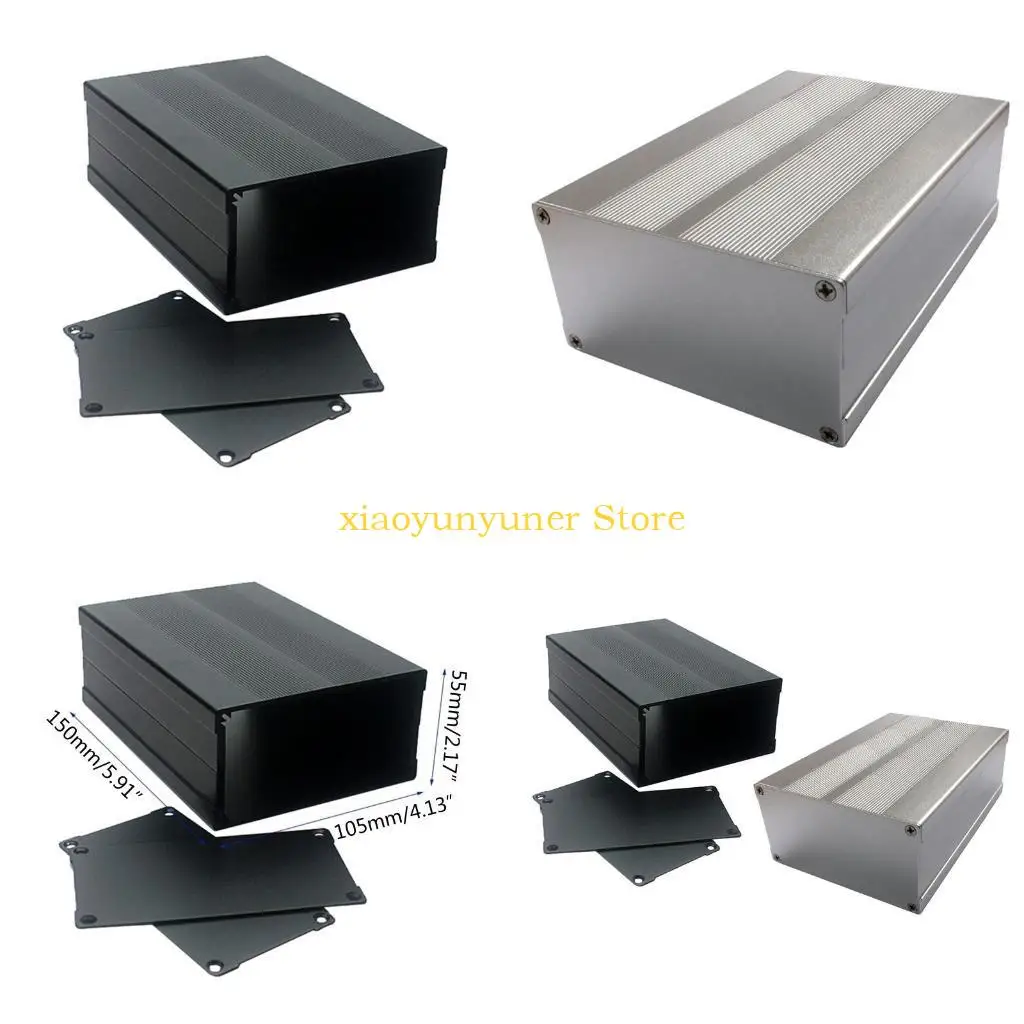 

P9JB Aluminum Enclosure Electronic Project Box for Case Sand Blast with 4 Fixed Hole for Audio Amplifier, DIY 5.91x4.13x2.17"