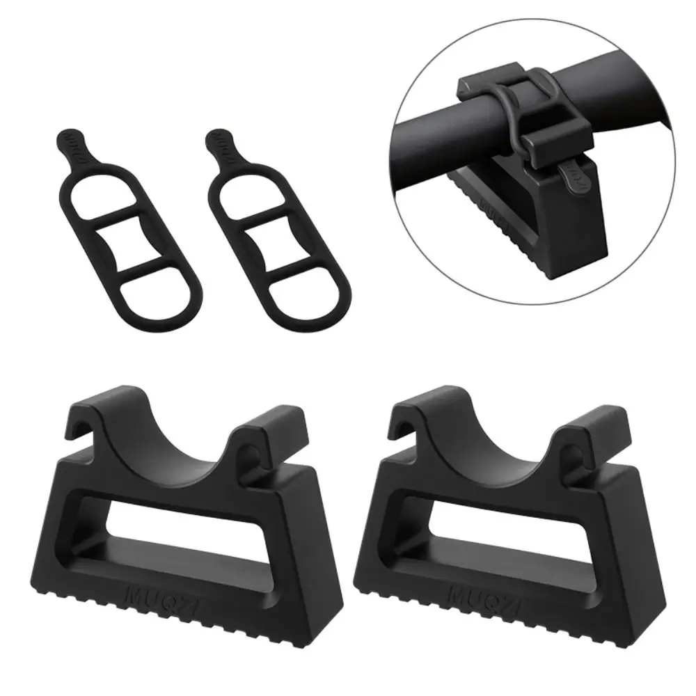 

1 Pair Anti-slip Bike Inverted Handlebar Support Convenient Stable Mountain Bike Stabilizer Quick Release Silicone Buckle