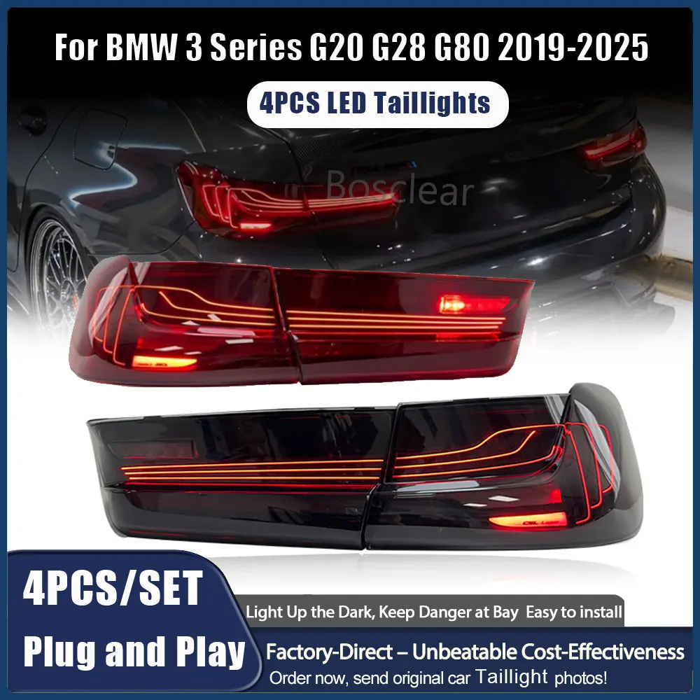 

Auto Car TailLights Assmebly for BMW G20 G28 G80 M3 330 340i 320i 325i 2019-2024 3 SERIES CSL Style Laser Taillamp Plug and Play