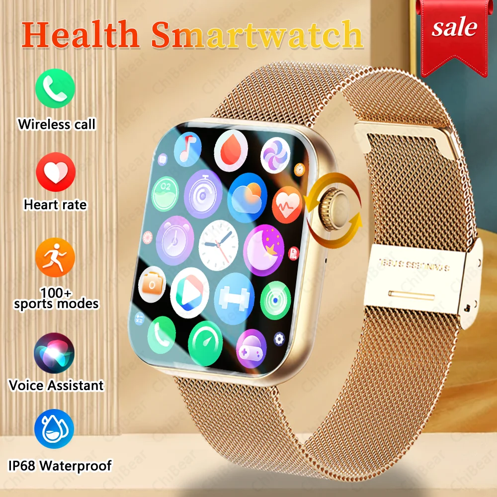 

2025 New Sports Smart Watch Men Full Touch HD Screen Heart Rate Bluetooth Call AI Voice IP68 Waterproof Fitness Smartwatch Women