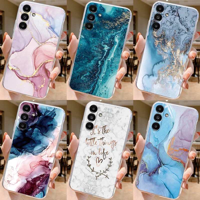 For Samsung A24 4G Case Marble Pattern Cover Soft Silicone Clear TPU Phone Case For Samsung Galaxy A 24 Fundas 6.5 inch Coque