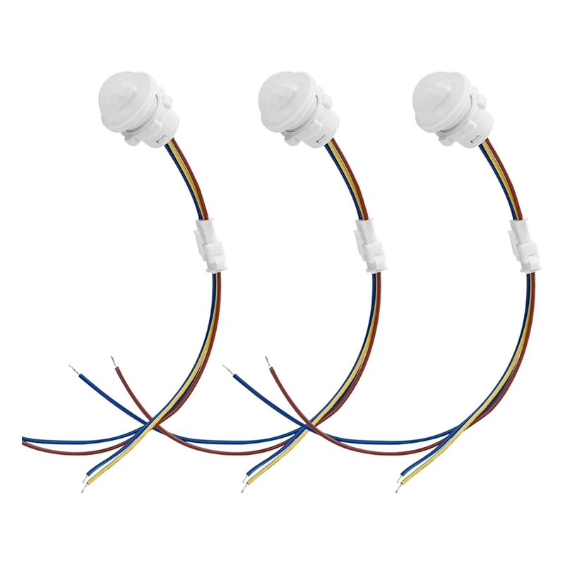 -A25M 3 عبوات من مفتاح الإضاءة بمستشعر الحركة، مفتاح الكشف الذكي بمستشعر PIR، مفتاح الإضاءة الذكي للسقف أو المثبت على الحائط