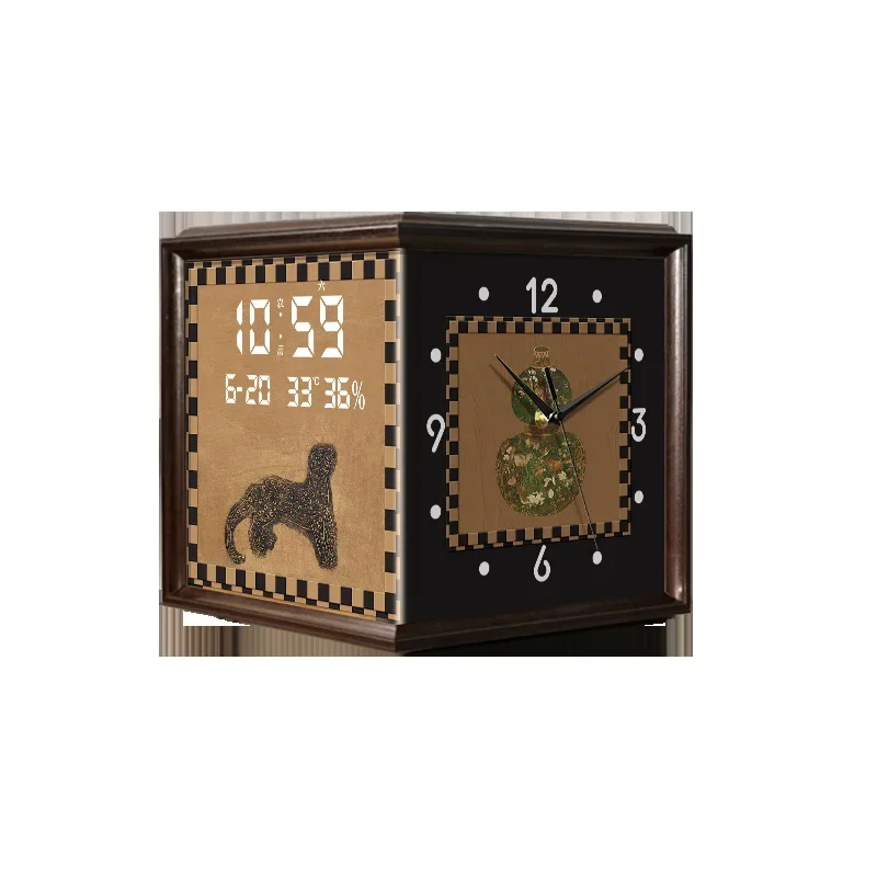 

Medieval Leopard Corner Clock Double Sided Wall Clock