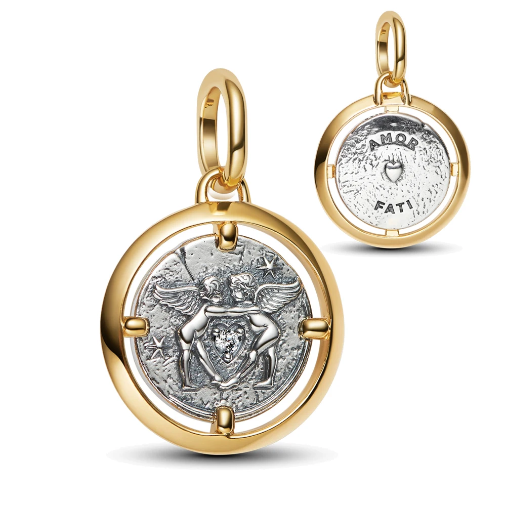 خرز صغير وميدالية سلسلة سحرية بيغاسوس روز كيوبيدز قلادة صالح الأصلي عموم أساور القلائد للنساء هدايا مجوهرات ذاتية الصنع #5