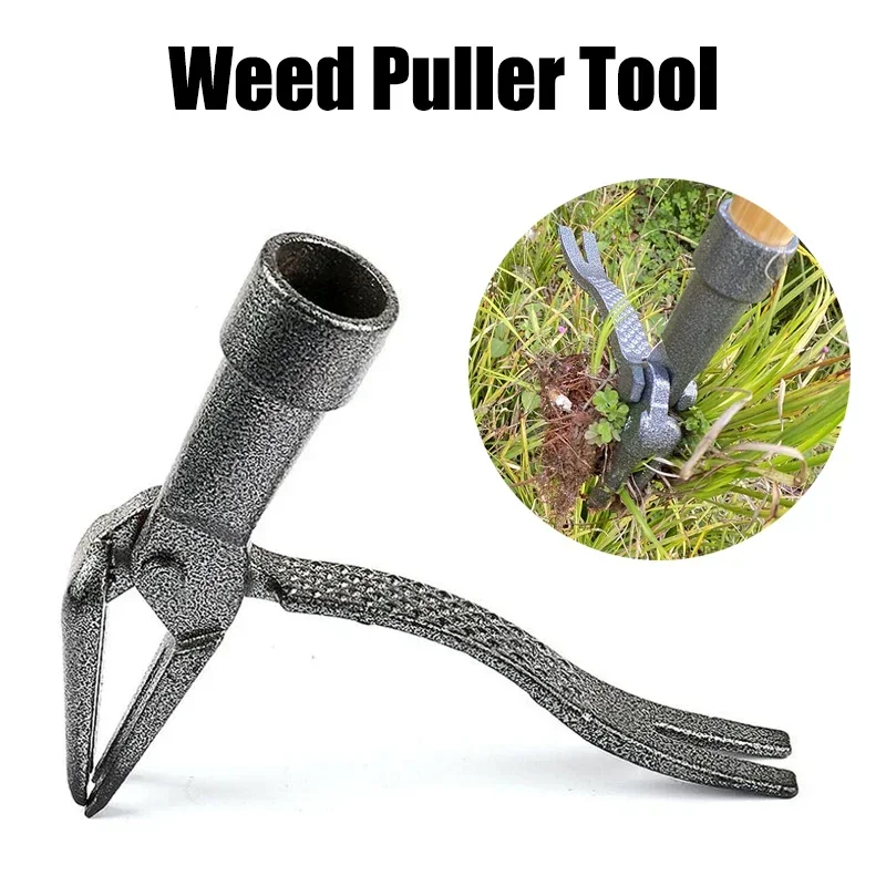 Iron Weed Puller Tool Claw Weeder Root Remover Outdoor Killer Tool Portable Garden Weed Puller Removable with Foot Pedal