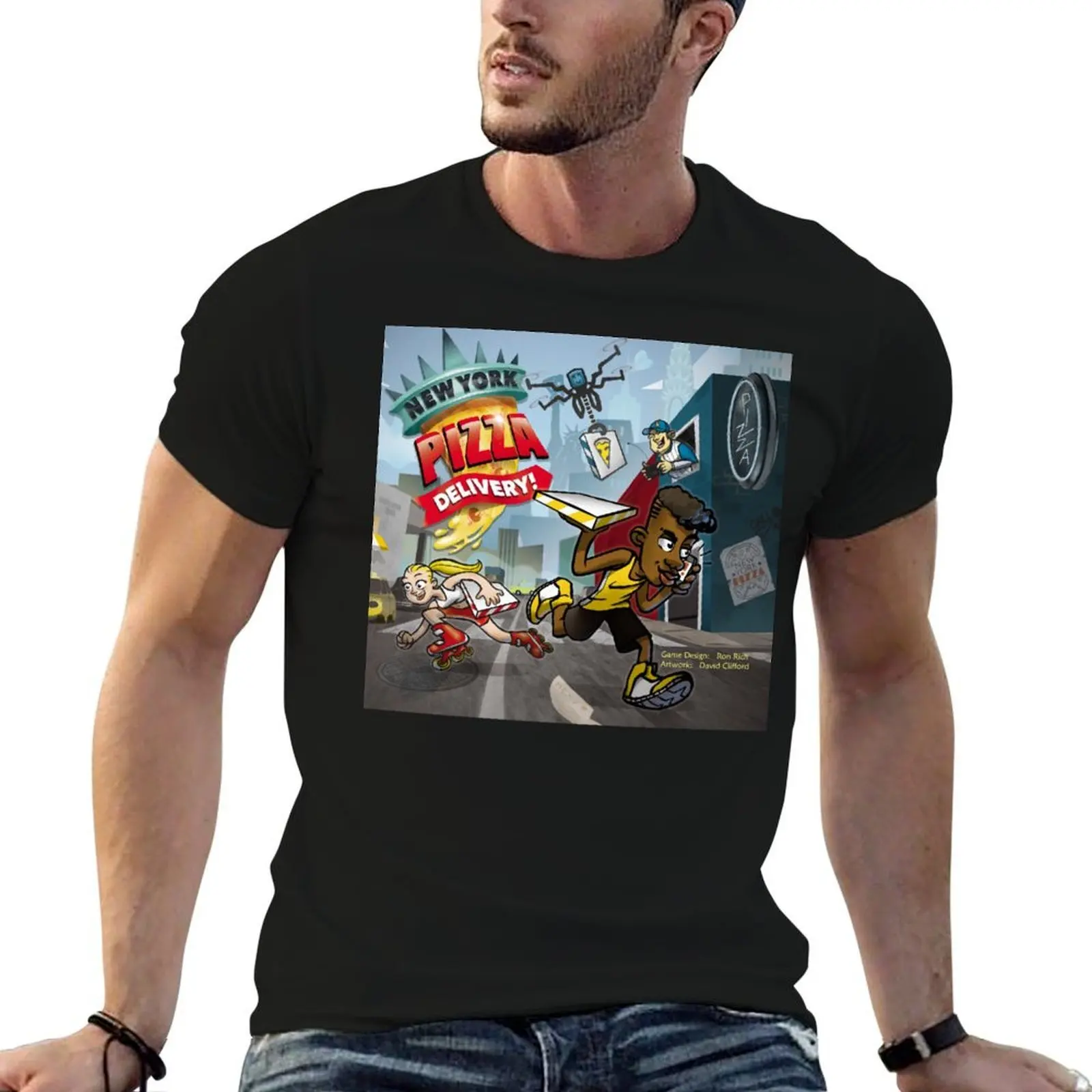 New York Pizza Delivery T-Shirt t shirts for man graphic tees man t shirt cotton high quality man tshirt T-shirt