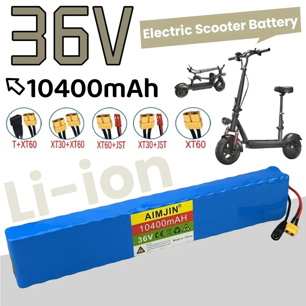 

New 10S4P 36V 10400mAh Electric Scooter Lithium-ion Battery 18650 Rechargeable Battery Pack Built-in BMS