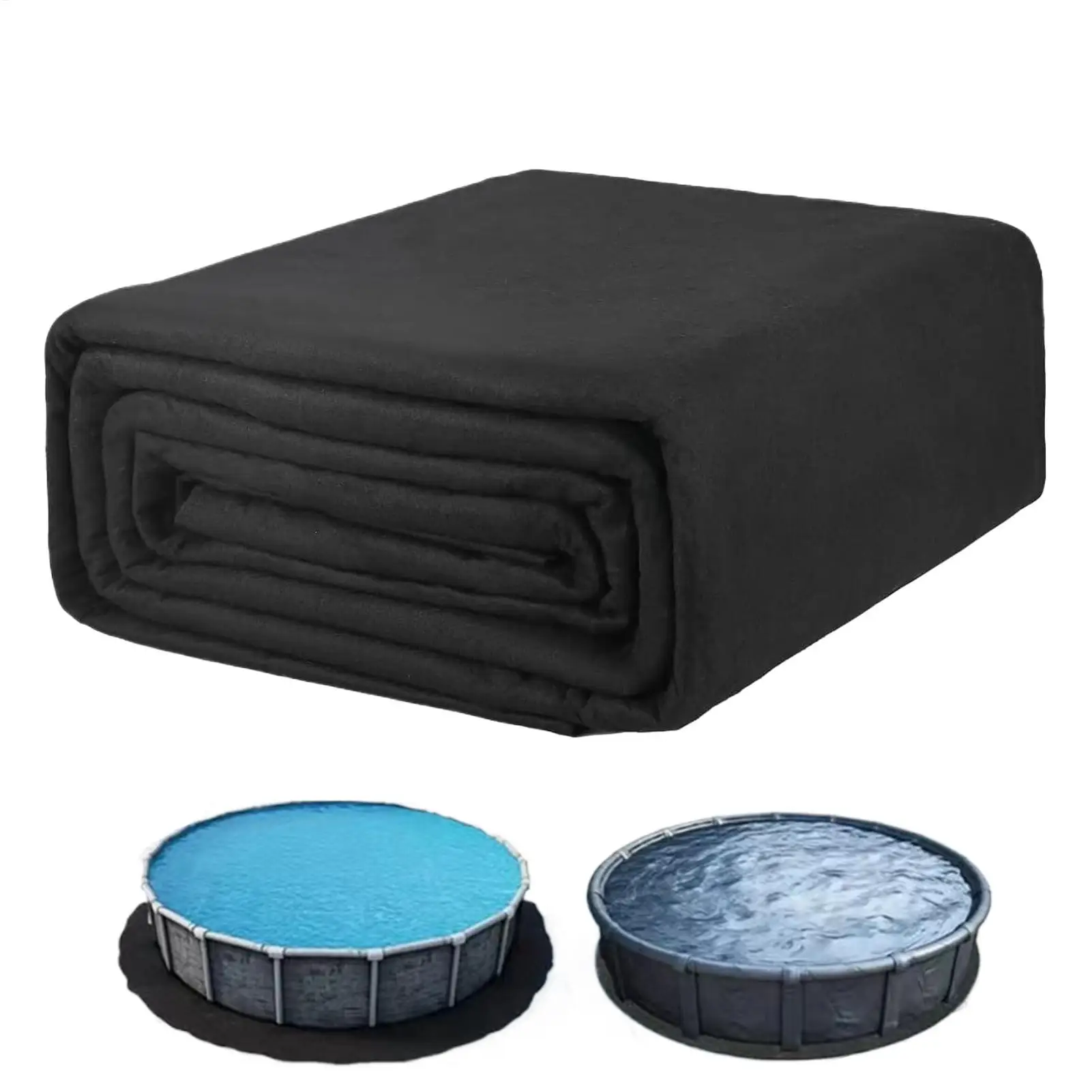 Round Pool Ground Pad Foldable Puncture-Proof Protective Mat Inflatable Swimming Pool Liner Flooring Hot Tub Spa Protector