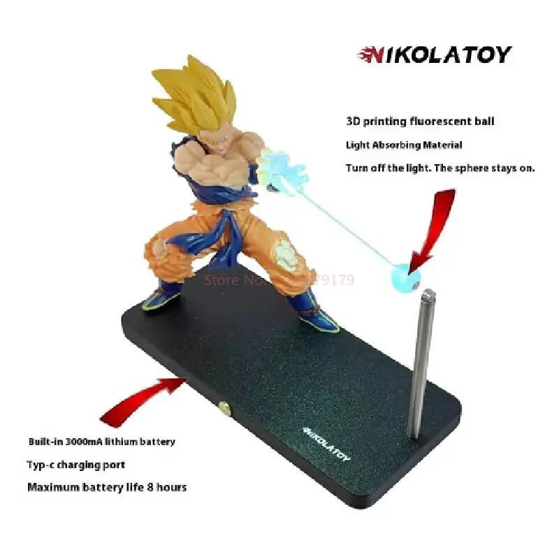 نيكولا توي لعبة دراغون بول كاكاروتو سون جوكو كاميهاميها موجة ضوء مغناطيسي مصباح نموذج حلية أنيمي عمل الشكل تحصيل هدية