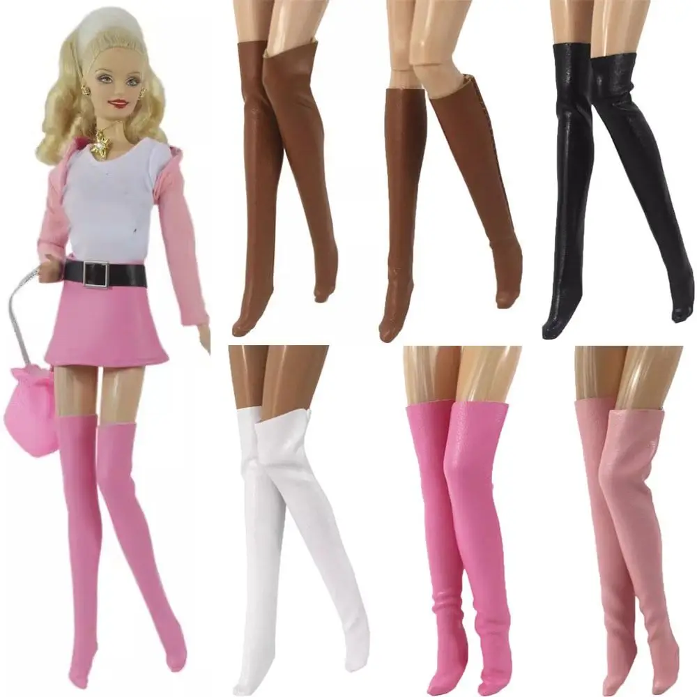 PU Leather Stockings Long 30cm Doll Socks Legging Casual Wear Accessories Dress Clothes for 1/6 BJD Dolls DIY Clothes Toys