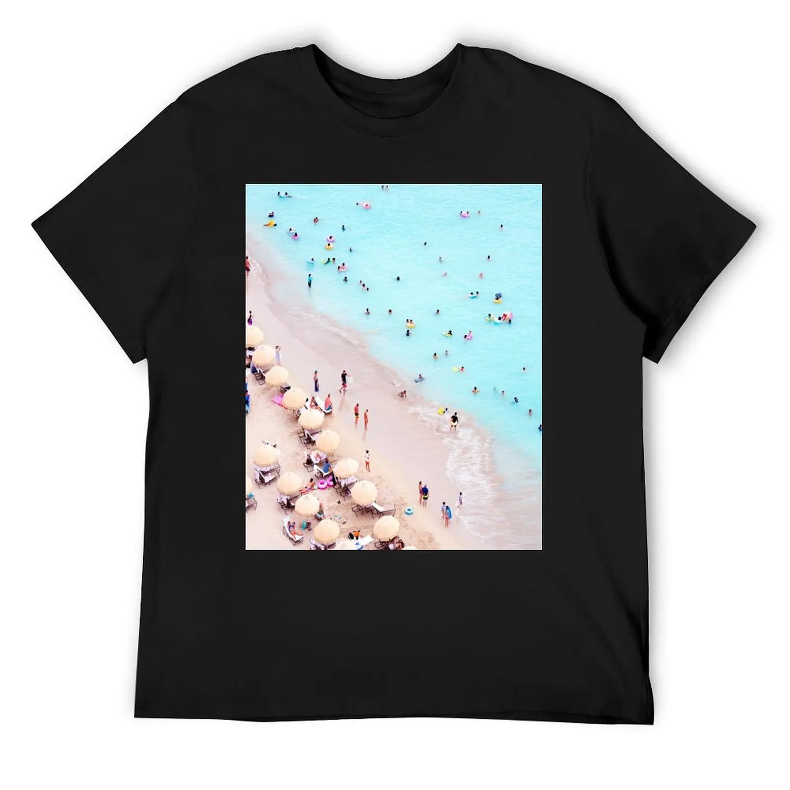 Waikiki Wave Aerial T-Shirt rapper graphic tees Blouse hippie clothes clothing for men