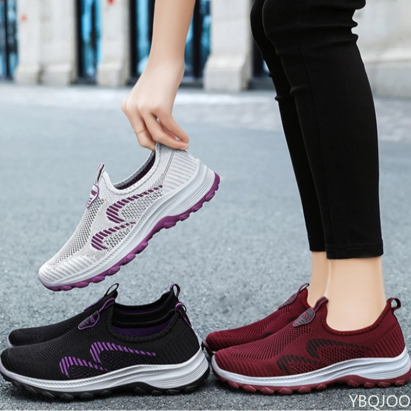 

Осенняя модная дышащая легкая повседневная удобная женская обувь большого размера, универсальная женская спортивная обувь на плоской подошве
