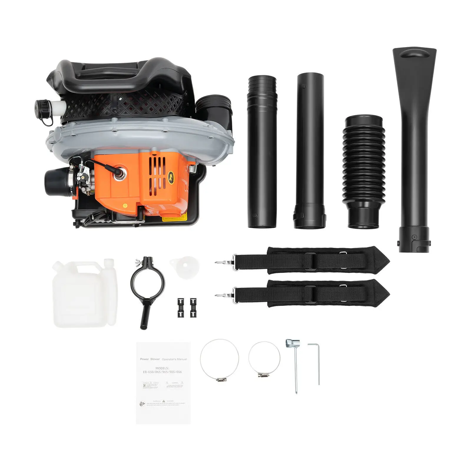 65cc 2 tempos gasolina mochila folha ventilador refrigerado a ar ferramenta de jardim ventilador de gasolina 2.7kw 6800r/min para arrumação de quintal