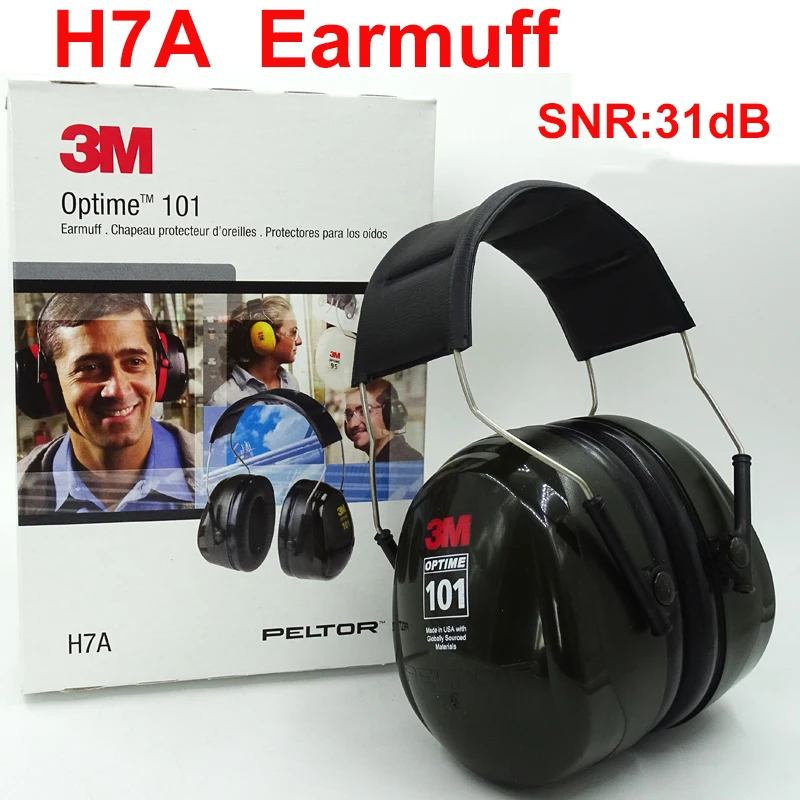 3M H7A Safety Anti-noise Earmuffs Ear Protector Outdoor Hunting Shooting Sleep Soundproof factory learn labor Mute