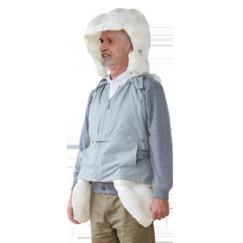 

Airbag suit walking anti-drop head protection artifact smart