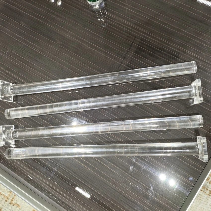 1pc Fake Crystal Furniture Leg Rods Thickness 5cm Table Feet Replacement Cabinet Legs DIY transparent Acrylic Table