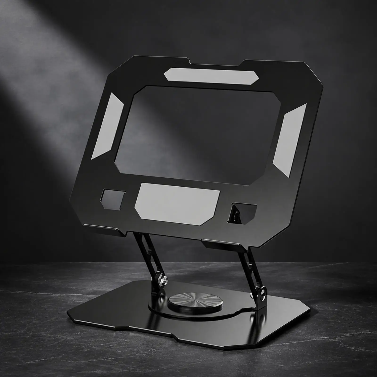 Aluminum Rotating Notebook Stand Tablet Laptop Holder Desk Mount Foldable Adjustable Viewing Angle for Computer