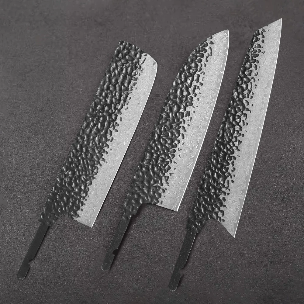 日本の伝統的なスタイルの手鍛造シェフナイフDIYブランクブレ - Knife Blade Blank Damascus Steel Forged のレビューと価格